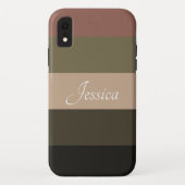 Elegante en strakke zwarte QR-code Case-Mate iPhone Case (Achterkant)