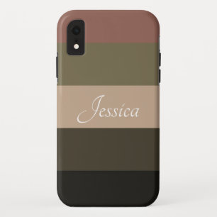 Elegante en strakke zwarte QR-code iPhone XR Hoesje