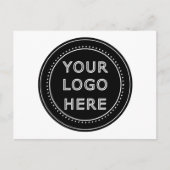 Elegante en strakke zwarte QR-code Feestdagenkaart (Voorkant)