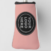 Elegante en strakke zwarte QR-code Golfheadcover (Draai 90)