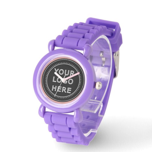 Elegante en strakke zwarte QR-code Horloge (Hoek)