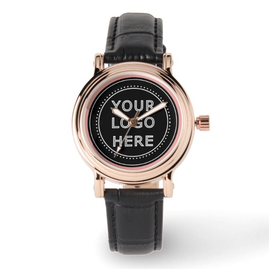 Elegante en strakke zwarte QR-code Horloge (Voorkant)