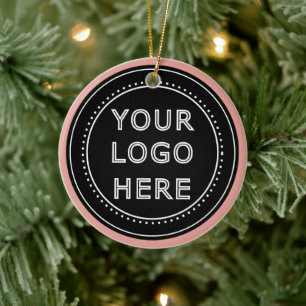 Elegante en strakke zwarte QR-code Keramisch Ornament