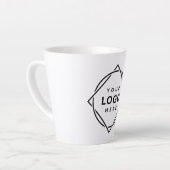 Elegante en strakke zwarte QR-code Latte Mok (Linkerhoek)