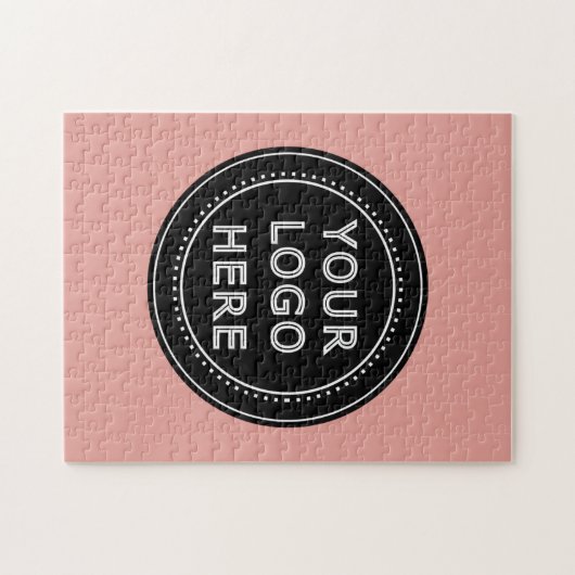 Elegante en strakke zwarte QR-code Legpuzzel (Horizontaal)