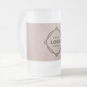 Elegante en strakke zwarte QR-code Matglas Bierpul (Voorkant links)