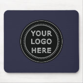 Elegante en strakke zwarte QR-code Muismat (Voorkant)