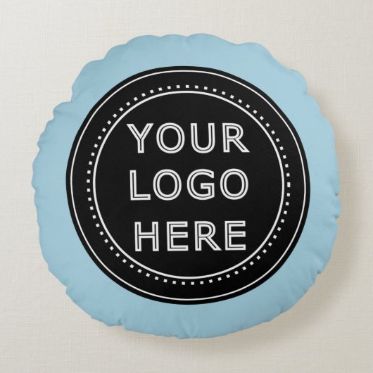 Elegante en strakke zwarte QR-code Rond Kussen (Voorkant)