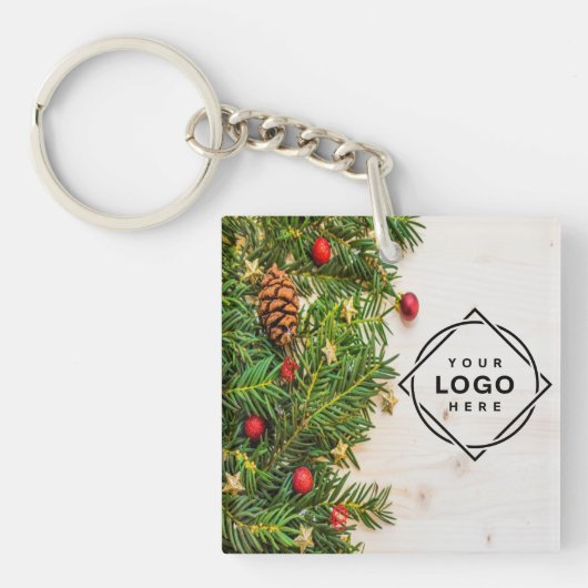 Elegante en strakke zwarte QR-code Sleutelhanger (voorkant)