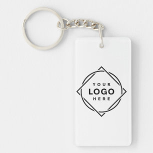 Elegante en strakke zwarte QR-code Sleutelhanger