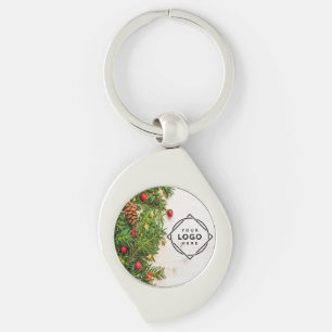 Elegante en strakke zwarte QR-code Sleutelhanger
