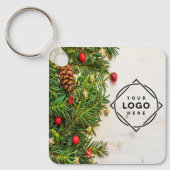 Elegante en strakke zwarte QR-code Sleutelhanger (Voorkant)