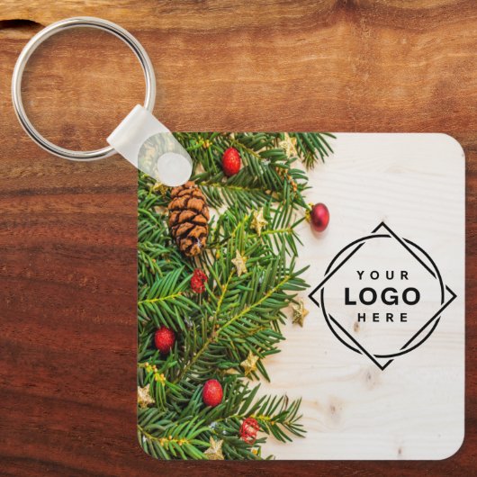 Elegante en strakke zwarte QR-code Sleutelhanger (Voorkant)