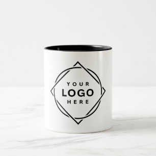 Elegante en strakke zwarte QR-code Tweekleurige Koffiemok