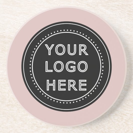 Elegante en strakke zwarte QR-code Zandsteen Onderzetter (Voorkant)