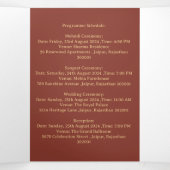 Elegante en unieke Indiase bruiloft Drieluik Uitnodiging (Binnenkant midden)