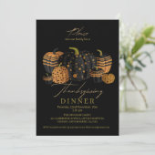 Elegante en verfijnde pompoen dankzegging kaart (Staand voorkant)