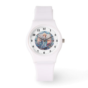 Elegante Engel liefhebbers Religieus Horloge