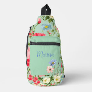 Elegante Engelse landelijke wilde bloem Sling Bag