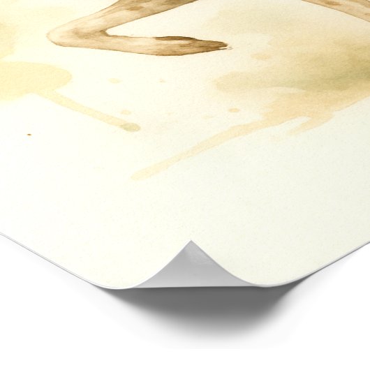 Elegante Engelse Pointer Dog Waterverf Poster (Hoek)