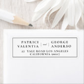 élégante enveloppe de mariage étiquettes d'adresse (En situation)