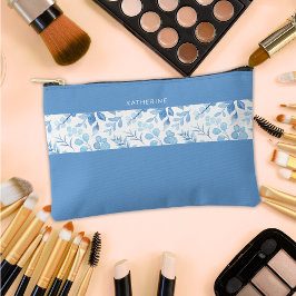 Elegante Ere-juffrouw Blauwe Bloemen  Etui