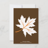 Elegante esdoornbladeren bruin herfst bruiloft RSV RSVP Kaartje (Achterkant)
