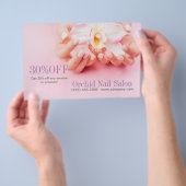 Elegante Esthetician SPA Nagelsalon Prijzenlijsten Flyer (Hand)