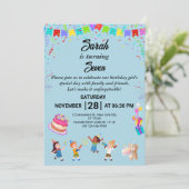 Élégante et amusante carte d'invitation d'annivers (Debout devant)