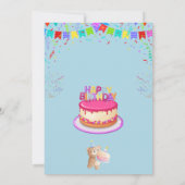 Élégante et amusante carte d'invitation d'annivers (Dos)