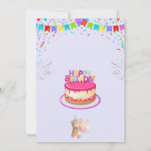 Élégante et amusante carte d'invitation d'annivers (Dos)