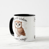 Élégante et attrayante chouette Conception Mug (Devant gauche)
