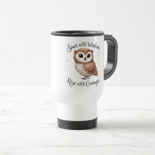 Élégante et attrayante chouette Conception Mug (Devant droit)