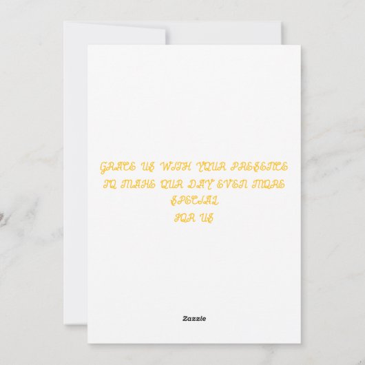 Elégante et belle faire-part de mariage (Dos)