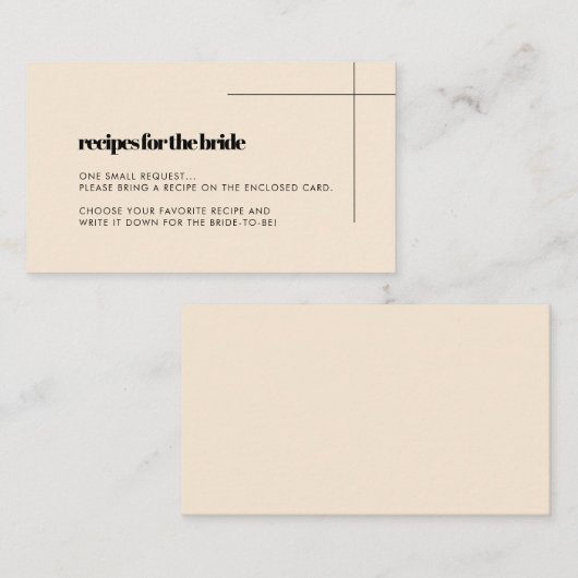 Elégante et chic Douche nuptiale Carte de demande  (Devant / Derrière)