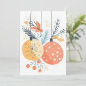 Elégante et festive Carte de voeux de vacances (Debout devant)