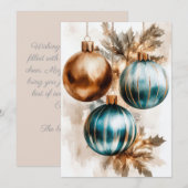 Elégante et festive Carte de voeux de vacances (Devant / Derrière)