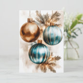 Elégante et festive Carte de voeux de vacances (Debout devant)