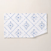 ÉLÉGANTE ET JOLIE SALLE DE BAINS BLEUE BLANCHE (Serviette à main)
