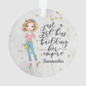 Élégante et mignonne dame | Boss fille | Gris (dos)