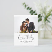 Elégante et moderne photo mariage Merci (Debout devant)