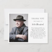 Elégante et simple photo funéraire de Merci (Devant)