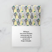 Elégante et tendance carte d'anniversaire de tenni (Intérieur)