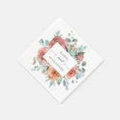 Elegante Etherische Bloemenbruiloft Servet (Hoek)