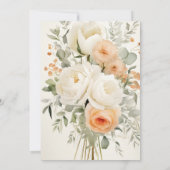 Elegante etherische botanische bruiloft uitnodigin kaart (Achterkant)