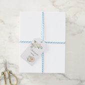 Élégante étiquette cadeau Citrouille blanc (Avec de laficelle)