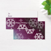 Élégante étiquette cadeau de flocon de neige viole (Bureau)