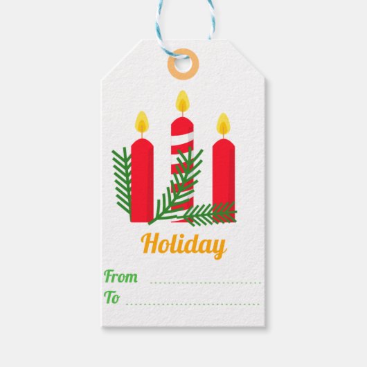 Élégante étiquette cadeau de Noël (Devant)