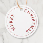 Élégante étiquette cadeau de Noël du cardinal roug (Dos)