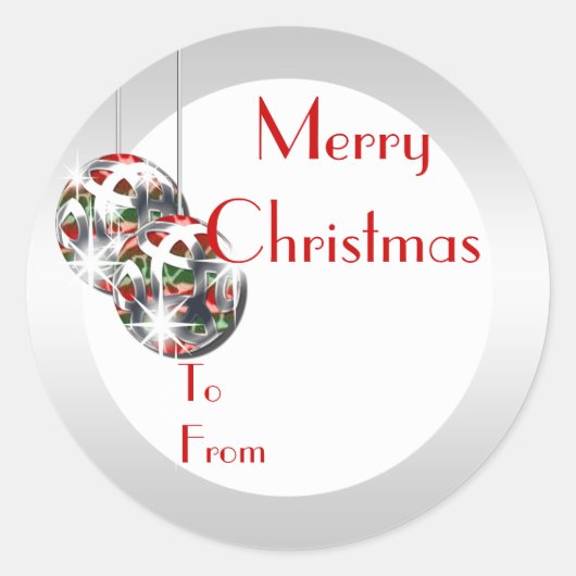 Élégante étiquette cadeau de Noël PERSONNALISER (Devant)